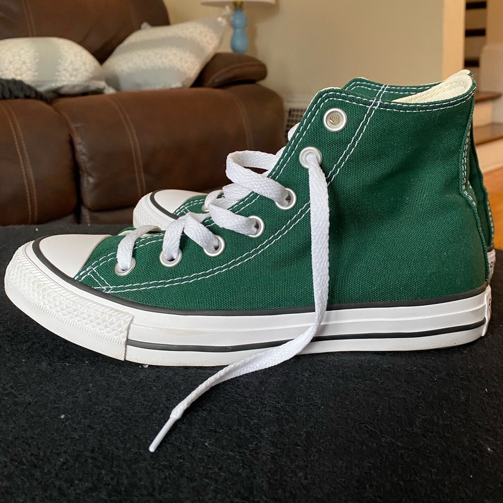 Green Converse All Stars